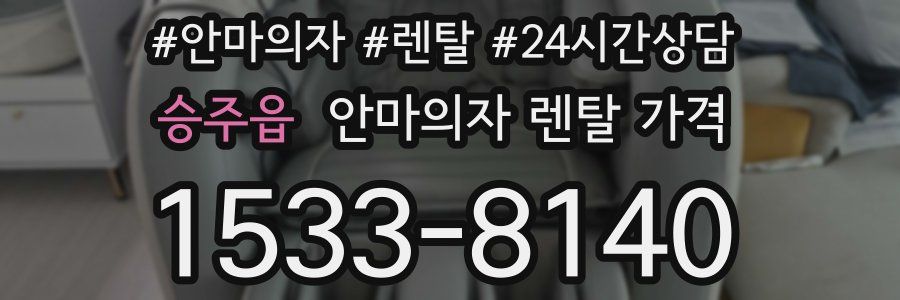 승주읍 안마의자 렌탈 가격