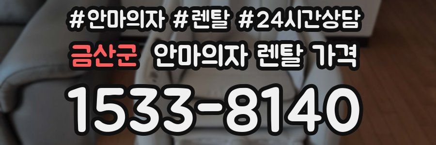 금산군 안마의자 렌탈 가격