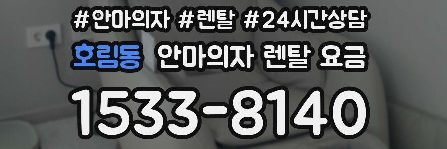 호림동 안마의자 렌탈 요금