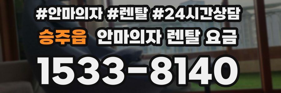 승주읍 안마의자 렌탈 요금
