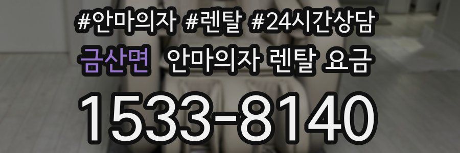 금산면 안마의자 렌탈 요금