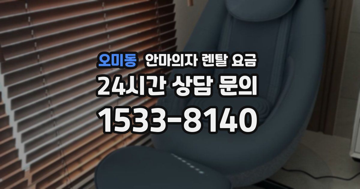오미동 안마의자 렌탈 요금