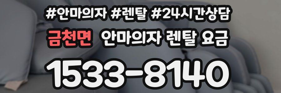 금천면 안마의자 렌탈 요금