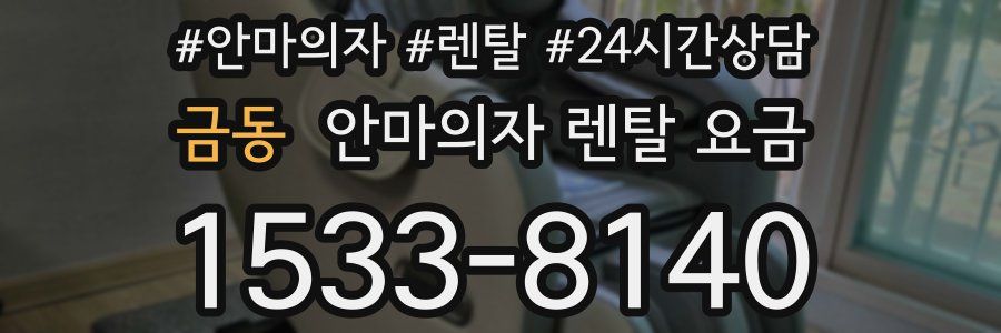 금동 안마의자 렌탈 요금