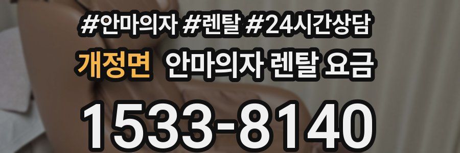개정면 안마의자 렌탈 요금