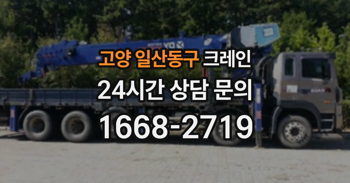 고양 일산동구 크레인