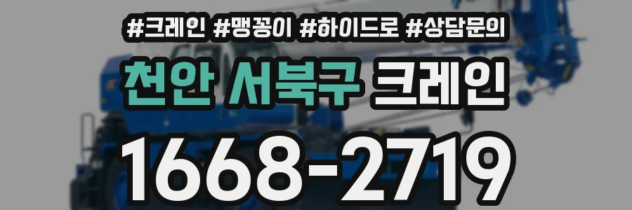 천안 서북구 크레인