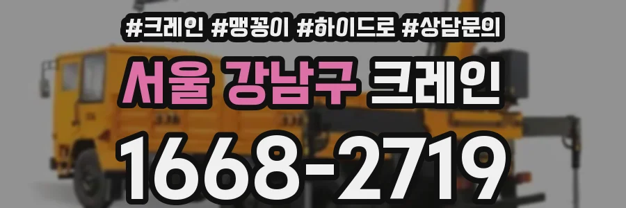 서울 강남구 크레인