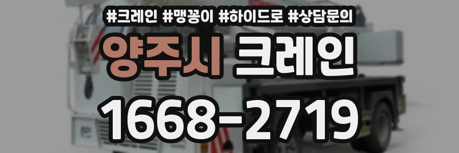 양주시 크레인