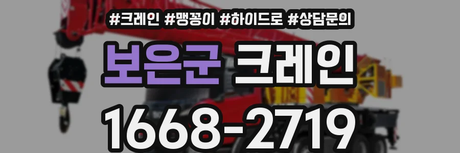 보은군 크레인