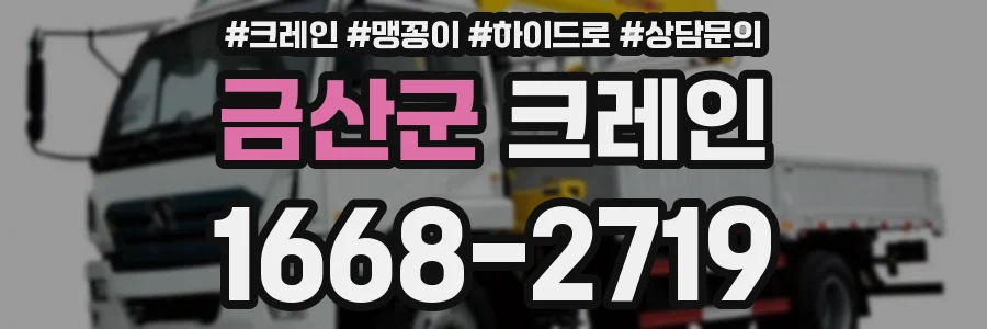 금산군 크레인