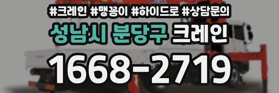 성남시 분당구 크레인