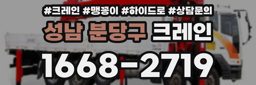 성남 분당구 크레인