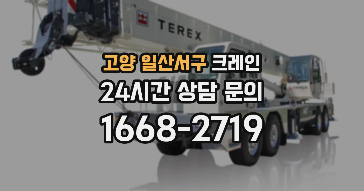 고양 일산서구 크레인