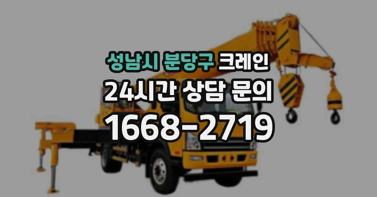 성남시 분당구 크레인