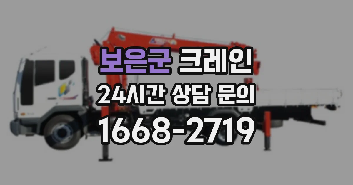 보은군 크레인