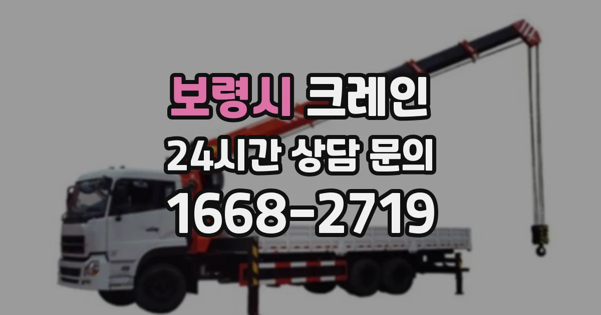 보령시 크레인