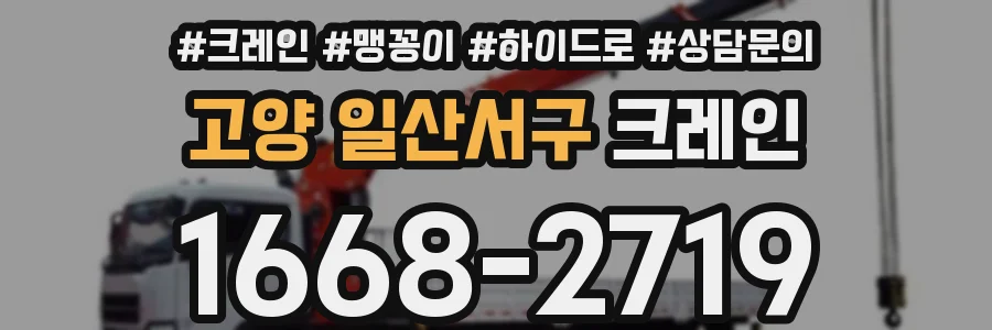 고양 일산서구 크레인