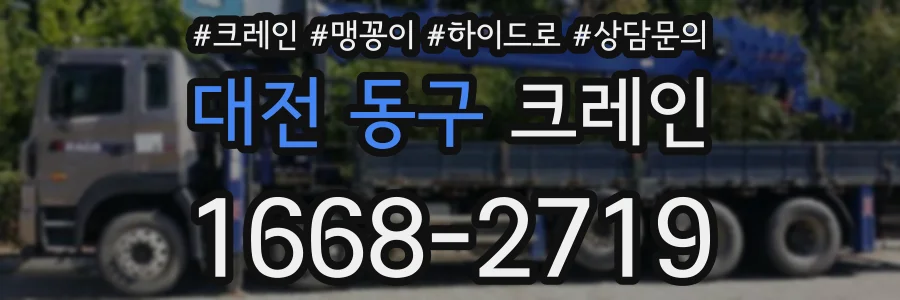 대전 동구 크레인