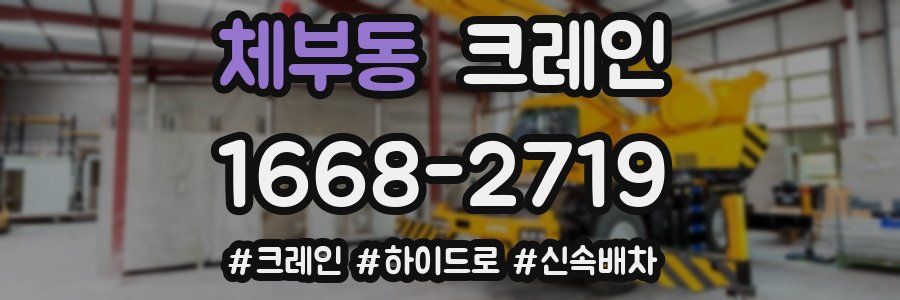 체부동 크레인 작업