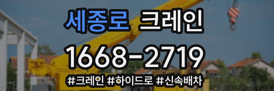 세종로 크레인 작업