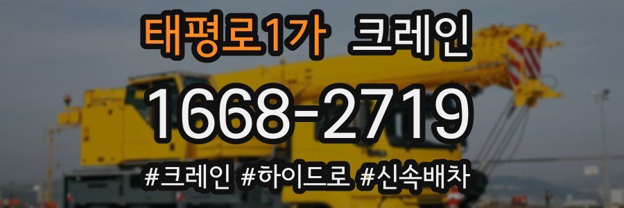 태평로1가 크레인 작업