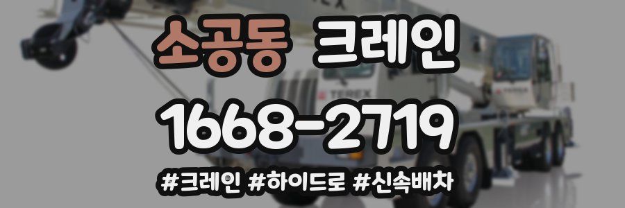 소공동 크레인 작업