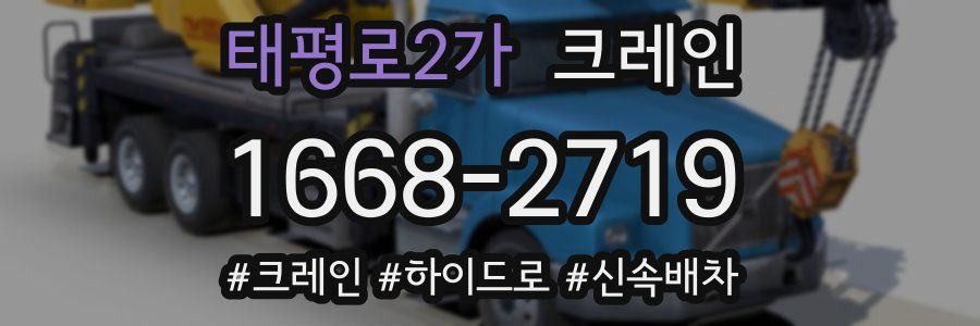 태평로2가 크레인 작업