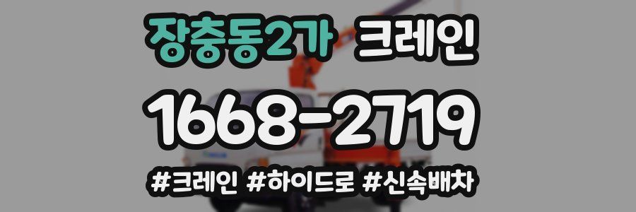 장충동2가 크레인 작업