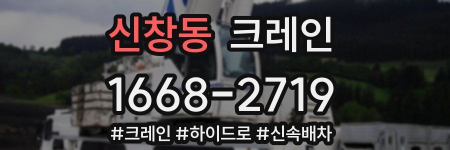신창동 크레인 작업