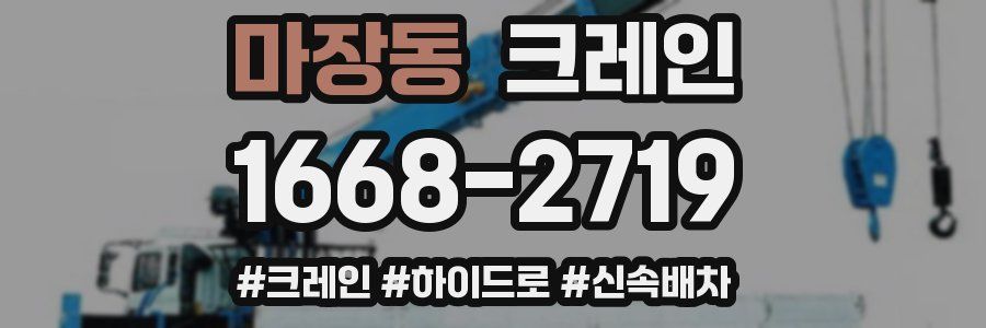 마장동 크레인 작업