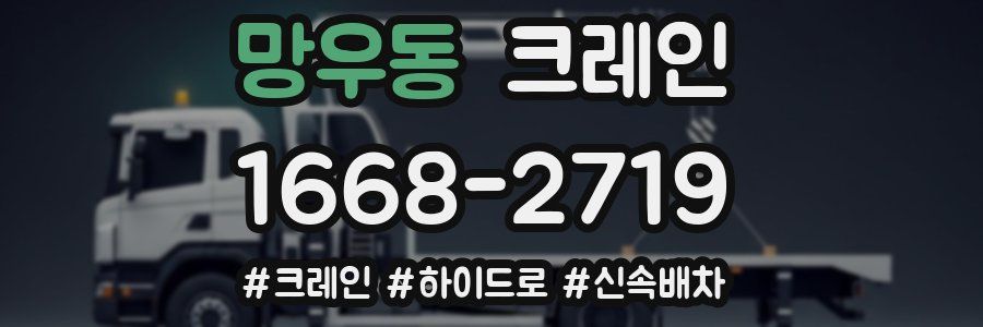 망우동 크레인 작업