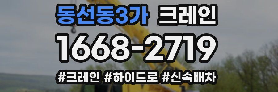 동선동3가 크레인 작업