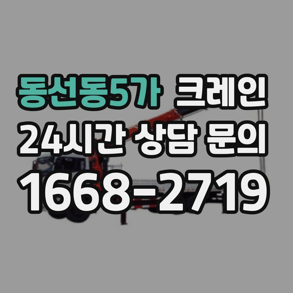 동선동5가 카고 크레인