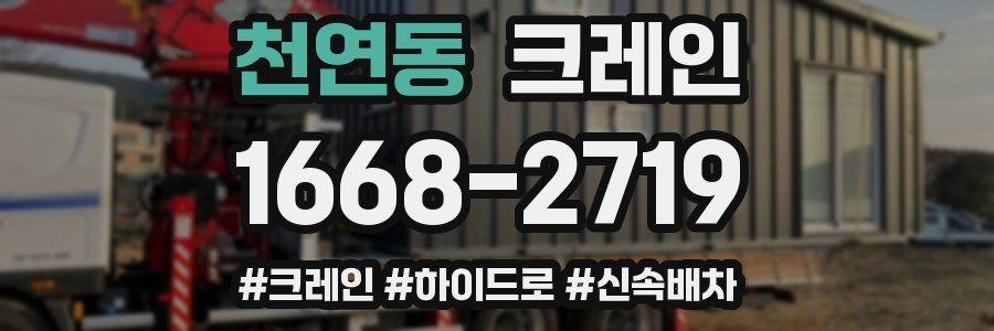 천연동 크레인 작업