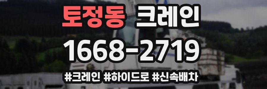 토정동 크레인 작업