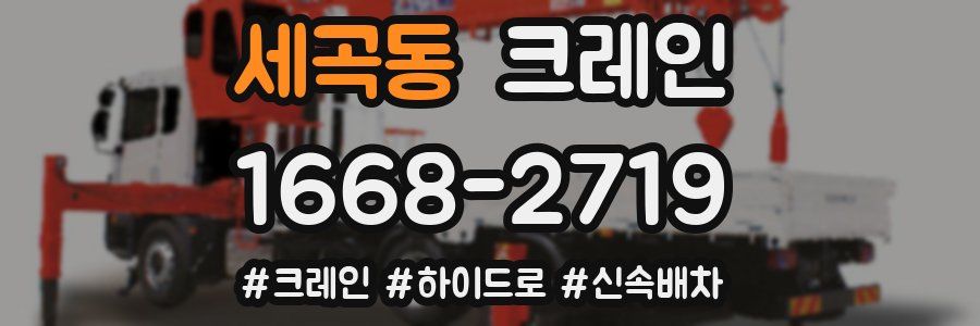 세곡동 크레인 작업