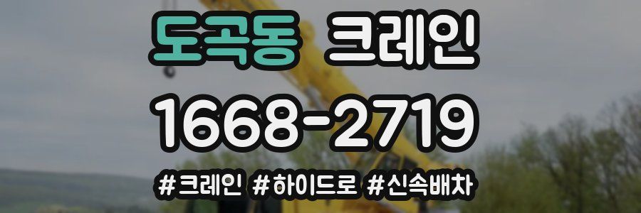 도곡동 크레인 작업
