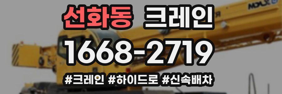 선화동 크레인 작업