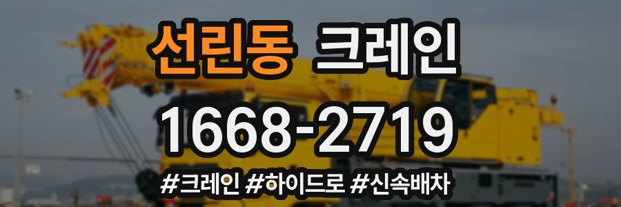 선린동 크레인 작업