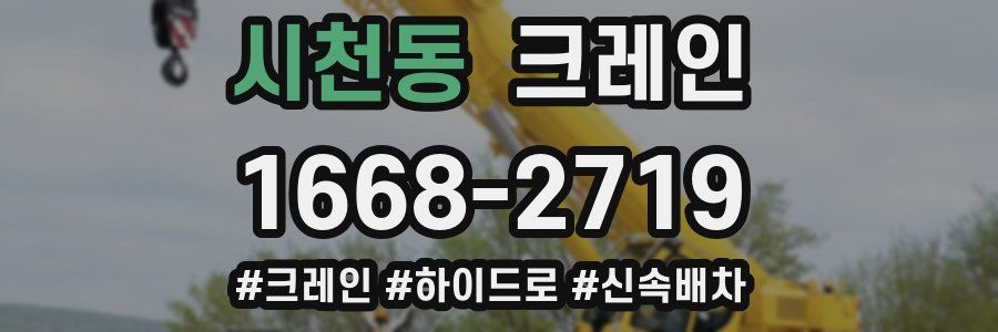 시천동 크레인 작업