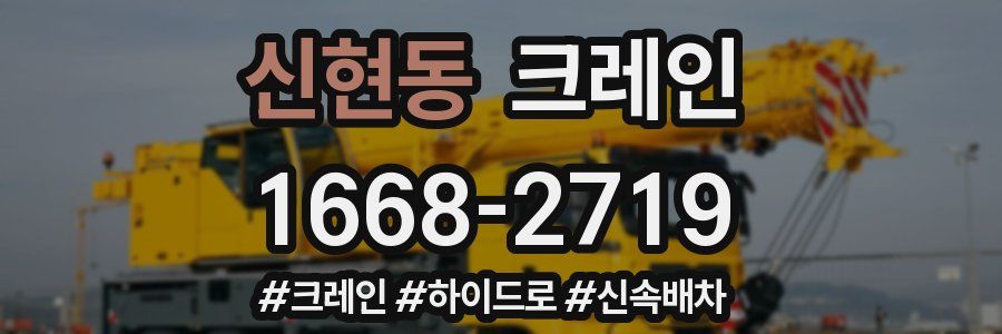 신현동 크레인 작업