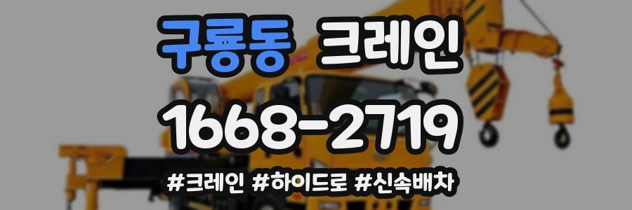 구룡동 크레인 작업