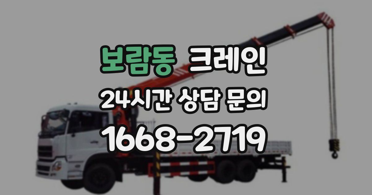 보람동 크레인