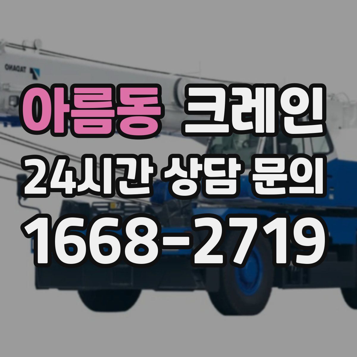 아름동 카고 크레인