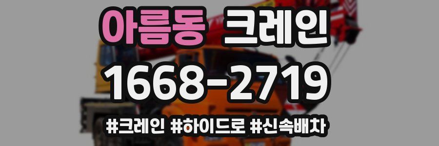 아름동 크레인 작업