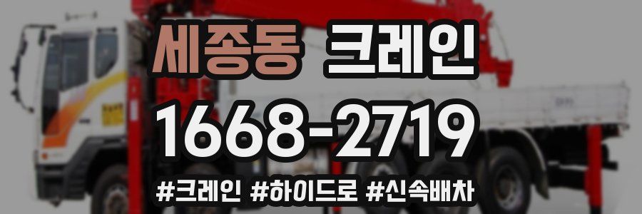 세종동 크레인 작업