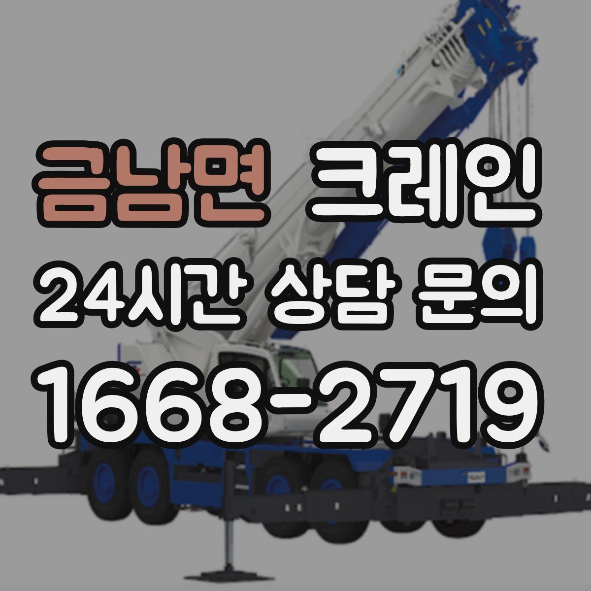 금남면 카고 크레인