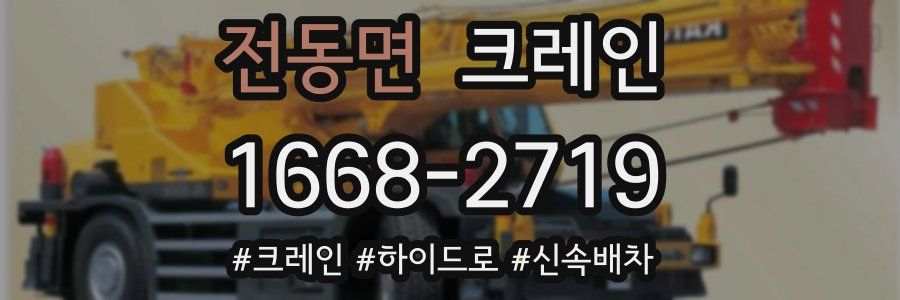 전동면 크레인 작업