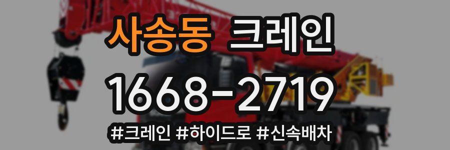 사송동 크레인 작업